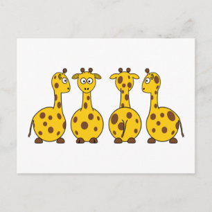 Giraffe Cute Cartoon Briefkaart