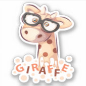 Giraffe Cute Kawaii Cartoon Sticker (Voorkant)