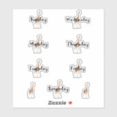 Giraffe dagen op het Weekblad Sticker (Vel)