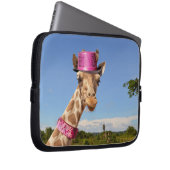 Giraffe dans sac électronique casquette rose brill (Devant droit)