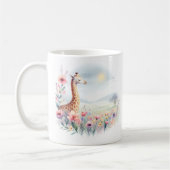 Giraffe d'aquarelle de printemps - Mug d'enfant (Gauche)