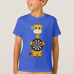 Giraffe Darts Dartboard T-shirt