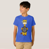 Giraffe Darts Dartbord T-shirt (Voorkant volledig)