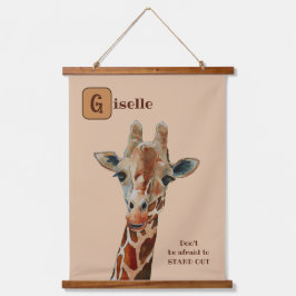 Giraffe das Safari Tier Aquarell  Hangend Wandkleed