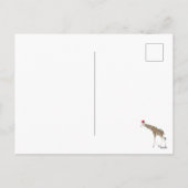 Giraffe de Noël animal drôle avec carte de chapeau (Dos)