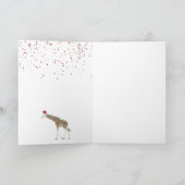 Giraffe de Noël animal drôle avec carte de chapeau (Intérieur)