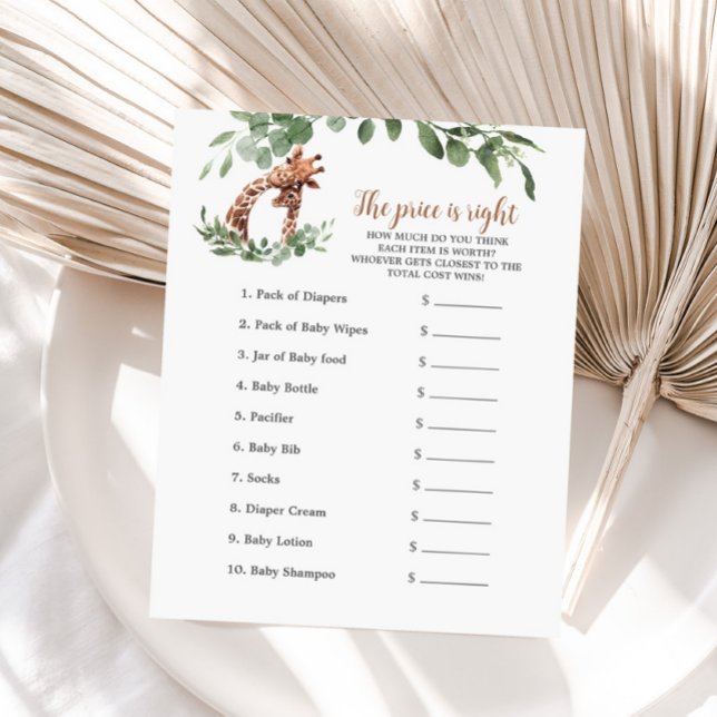 Giraffe De prijs is het juiste spel (Creator heeft geüpload)