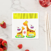 Giraffe de serviettes en papier (En situation)