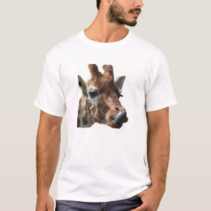 Giraffe De tong uitsteken T-shirt