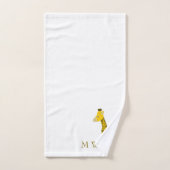 Giraffe Design Monogrammed (Serviette à main)