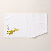Giraffe Design Monogrammed Bad Handdoek (Handdoek)