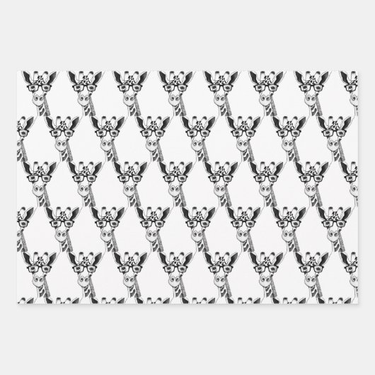 Giraffe dessinée avec papier d'enveloppement de lu (Devant)