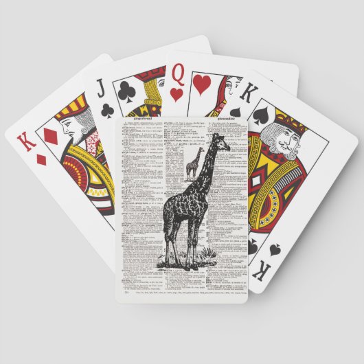 Giraffe dictionary Art Speelkaarten (Achterkant)