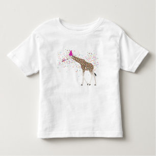 Giraffe die Safari-dieren met een partij bij de ov Kinder Shirts