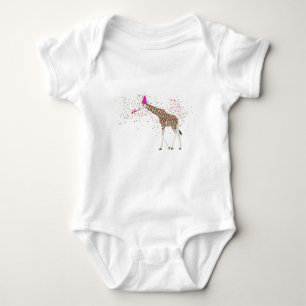 Giraffe die Safari-dieren met een partij bij de ov Romper