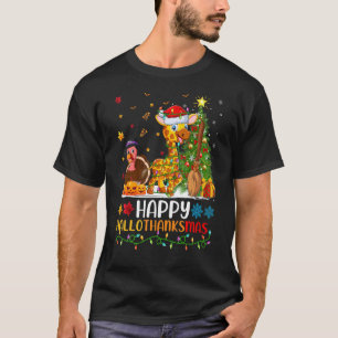Giraffe Dier Gelukkige Giraffe Hellothanksmas T-shirt