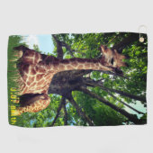 Giraffe Dier Gepersonaliseerd Golfhanddoek (Horizontaal)