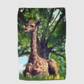 Giraffe Dier Gepersonaliseerd Golfhanddoek (Voorkant)