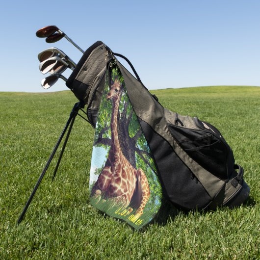 Giraffe Dier Gepersonaliseerd Golfhanddoek (Groen)