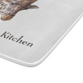 Giraffe Dier Gepersonaliseerde naam Snijplank (Hoek)