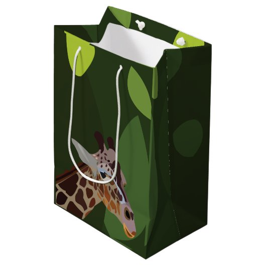 Giraffe Dier Giraffe Medium Cadeauzakje (Voorkant Gekanteld)