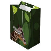 Giraffe Dier Giraffe Medium Cadeauzakje (Achterkant Gekanteld)
