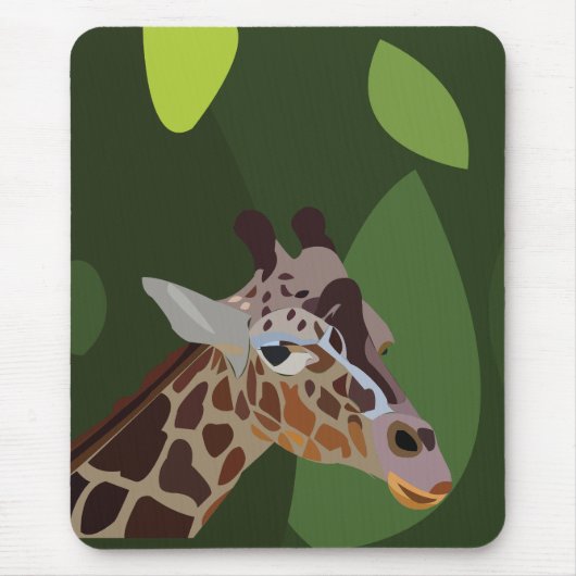 Giraffe Dier Illustratie Muismat (Voorkant)