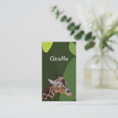 Giraffe Dier Illustratie Visitekaartje (Staand voorkant)