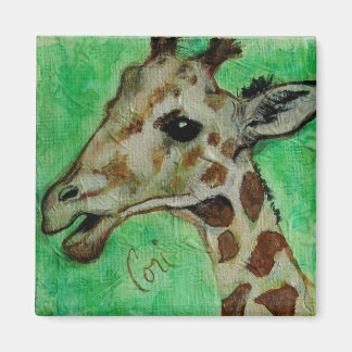 Giraffe Dier Wildlife Art Magnet Magneet