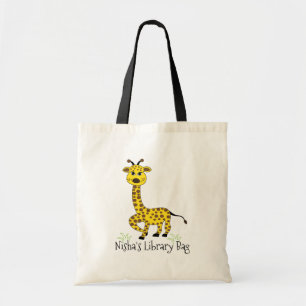 Giraffe Dieren Kinderen Boek Bibliotheek Tas