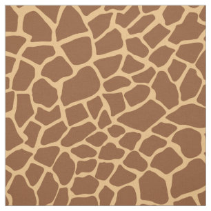 Giraffe Dierenprint Bruin en Geel Patroon Stof