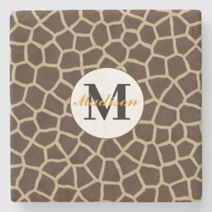 Giraffe Dierprint Drink Onderschaal Stenen Onderzetter