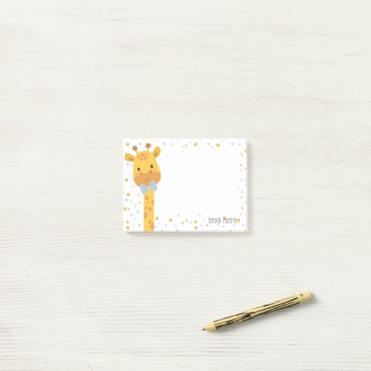 Giraffe, diervoorbeeld post-it® notes (Op bureau)