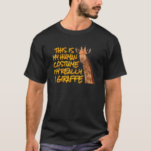Giraffe Dit is mijn menselijk kostuum T-shirt
