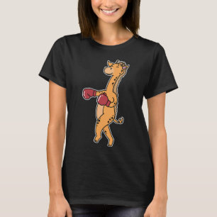 Giraffe doet aan boksen t-shirt