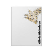 Giraffe Doodle Art Gepersonaliseerd briefpapier Notitieblok (Gedraaid)