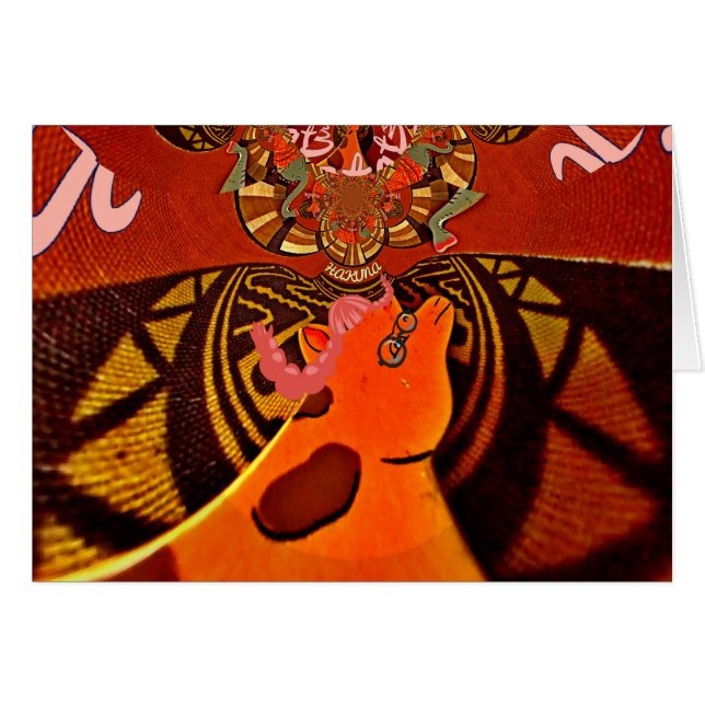 Giraffe drôle : Un charme africain kaléidoscopique (Devant horizontal)