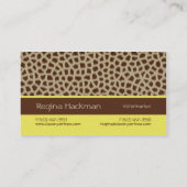 Giraffe Druk [geel] Visitekaartjes af (Achterkant)