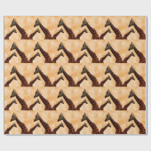 Giraffe Dubbelprobleempapier, cadeaupapier (Vlak)