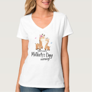 Giraffe eerste Moederdag T-shirt