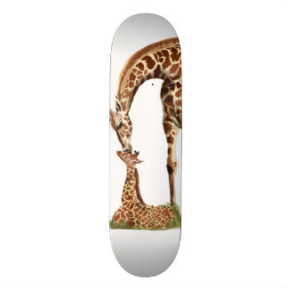 Giraffe- en baby-kus skateboard