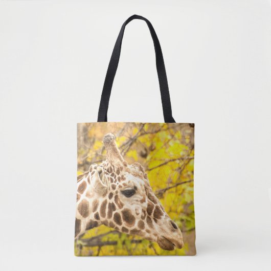 Giraffe en bladeren tote bag (Voorkant)