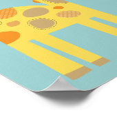 Giraffe en Bunny Poster (Hoek)