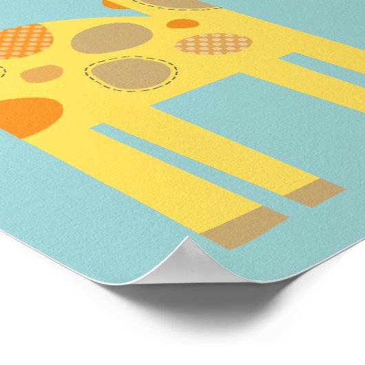 Giraffe en Bunny Poster (Hoek)