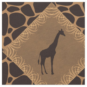 Giraffe- en dierlijk printerdiamantpatroon. stof