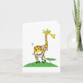 Giraffe en een Zebra Note kaarten (Voorkant)