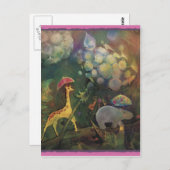 Giraffe en Hippo * * * Briefkaart (Voorkant / Achterkant)