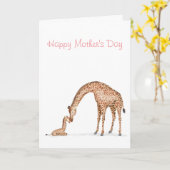 Giraffe- en kalfskaart kaart (Gele Bloem)