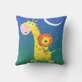 Giraffe en leeuwen in de kamer voor kinderen kussen (Achterkant)