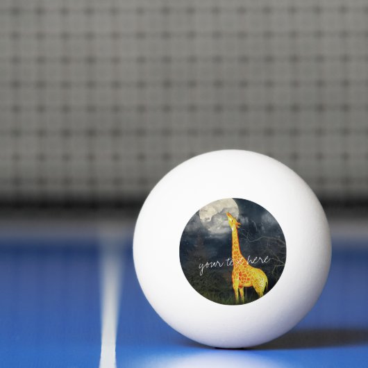 Giraffe en maan |Aangepaste driesterren pingpongba Pingpongballen (Net)